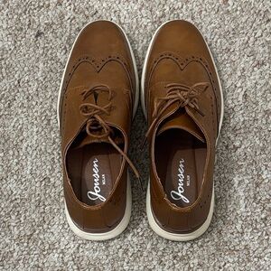 Men’s Brown Wingtip Derby Dress Sneakers Size 9